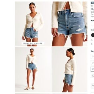 Abercrombie and Fitch High Rise Mom Shorts Size 27